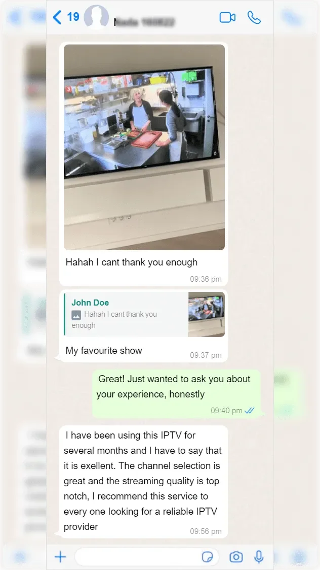 لقطة شاشة تقييم عميل عبر WhatsApp