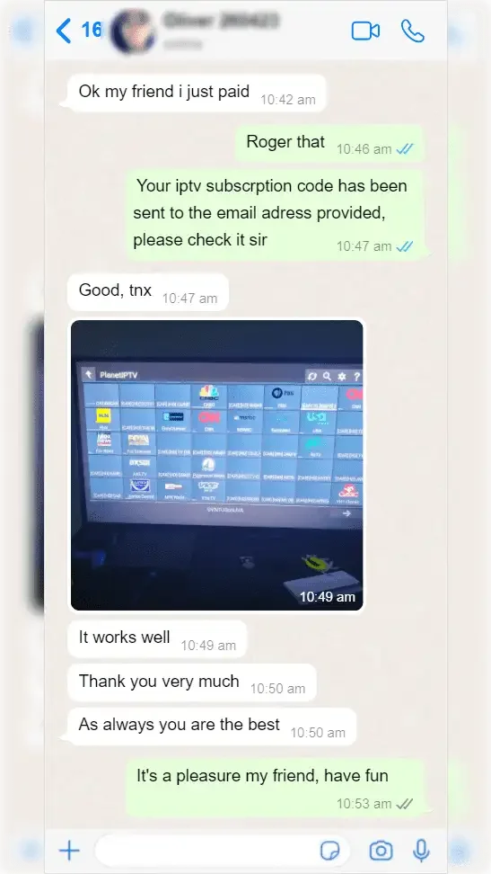 لقطة شاشة تقييم عميل عبر WhatsApp