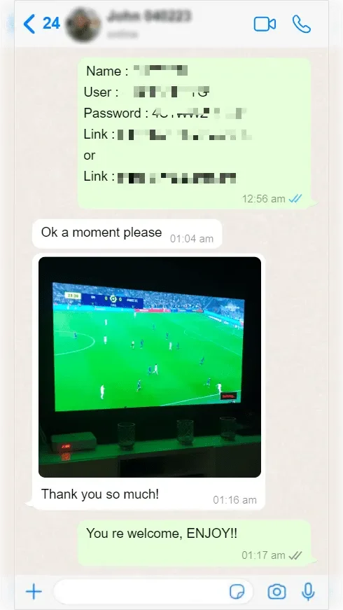 لقطة شاشة تقييم عميل عبر WhatsApp